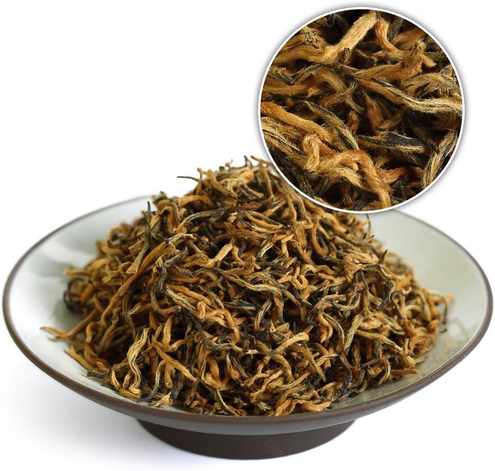 GOARTEA Jinjunmei Black Tea - 2Pcs 250g / Total 17.6oz Supreme Grade - Fujian Jin Jun Mei Tea - Golden Beautiful Eyebrow Chinese Loose Leaf - Golden Buds