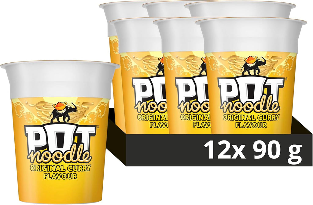 Pot Noodle Original Curry 90 G (Pack Of 12)