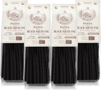 Morelli Squid Ink Pasta Linguine - Organic Black Pasta Noodles, Durum Wheat Semolina, Italian Nero Di Seppia Made in Italy - 8.8 oz / 250 g (Pack of 4)