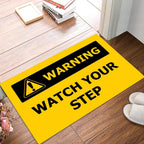 Joelmat Watch Your Step Entrance Non-Slip Indoor Rubber Door Mats for Front Door/Bathroom/Garden/Kitchen/Bedroom 31" x 20"