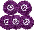 5PCS Mop Rotating Cotton Pads Replacement Cloth Spin for Wash Floor Round Squeeze Rag Cleaning Tools Household Microfiber