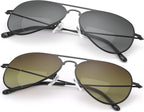 2 Pairs Bifocal Reading Glasses UV400 Protection Sunglasses Blue Light Blocking Sun Readers Shades for Men and Women