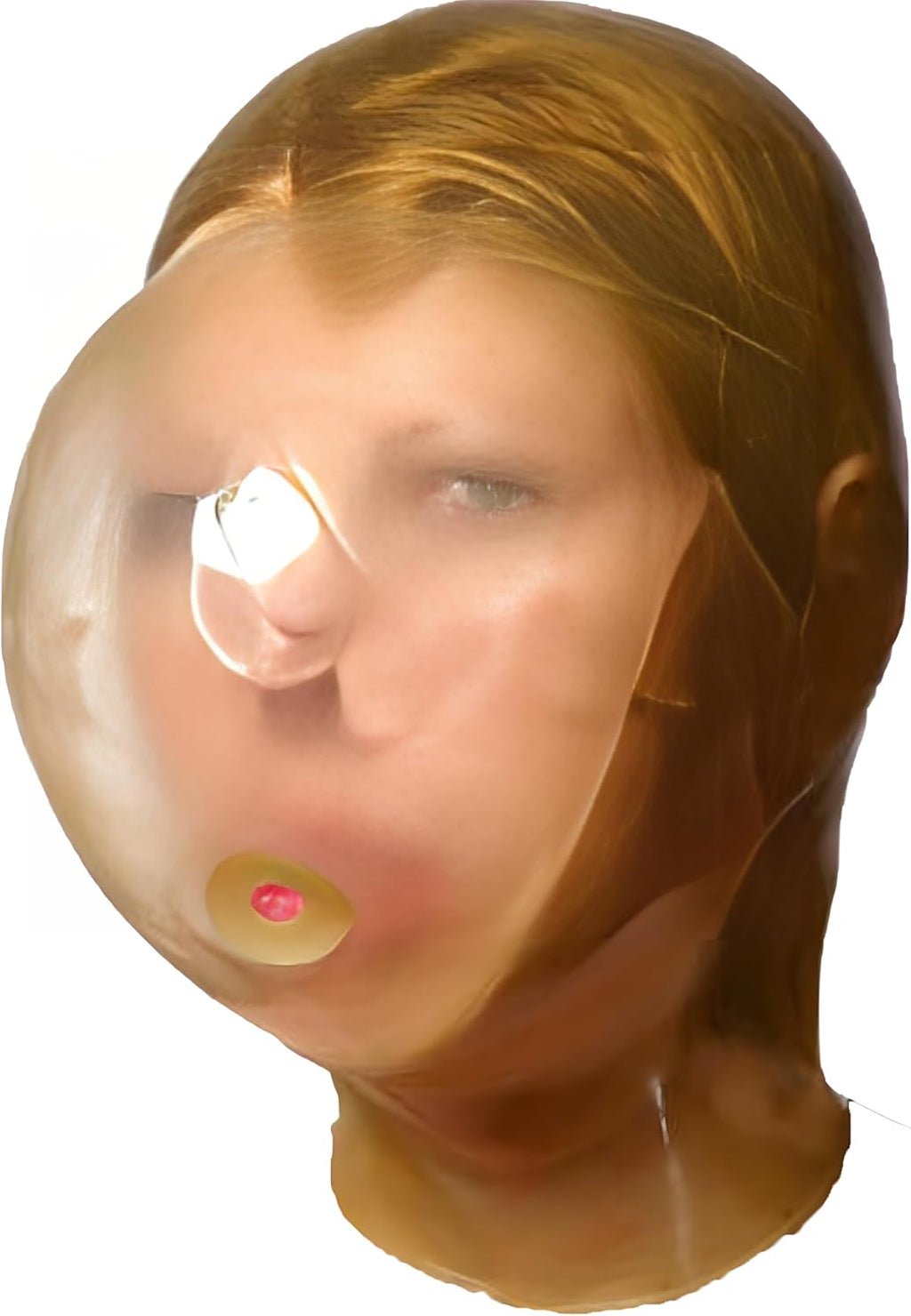 Latex Mask Rubber Hood Seamless Breath Control Hood Breath Play Suffocating Gummy