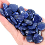 QINJIEJIE 20 PCS Sodalite Heart Crystals Natural Healing Crystal Polished Pocket Stones Mini Cute Palm Love Gemstones Set Bulk Wholesale Reiki Energy Balancing Meditation Valentine's Day Gift