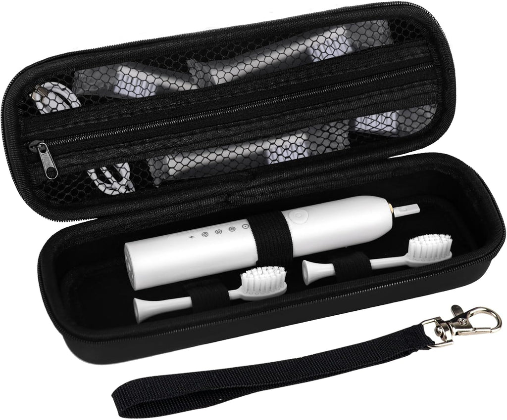 Hooqict Electric Toothbrush Travel Case for Oral-B Pro 1000, 2000, 3000, 3500, 1500 Travel Toothbrush Case Holder with Mesh Pocket Cover Protection, Protective Storage Bag Toothbrush Carrier