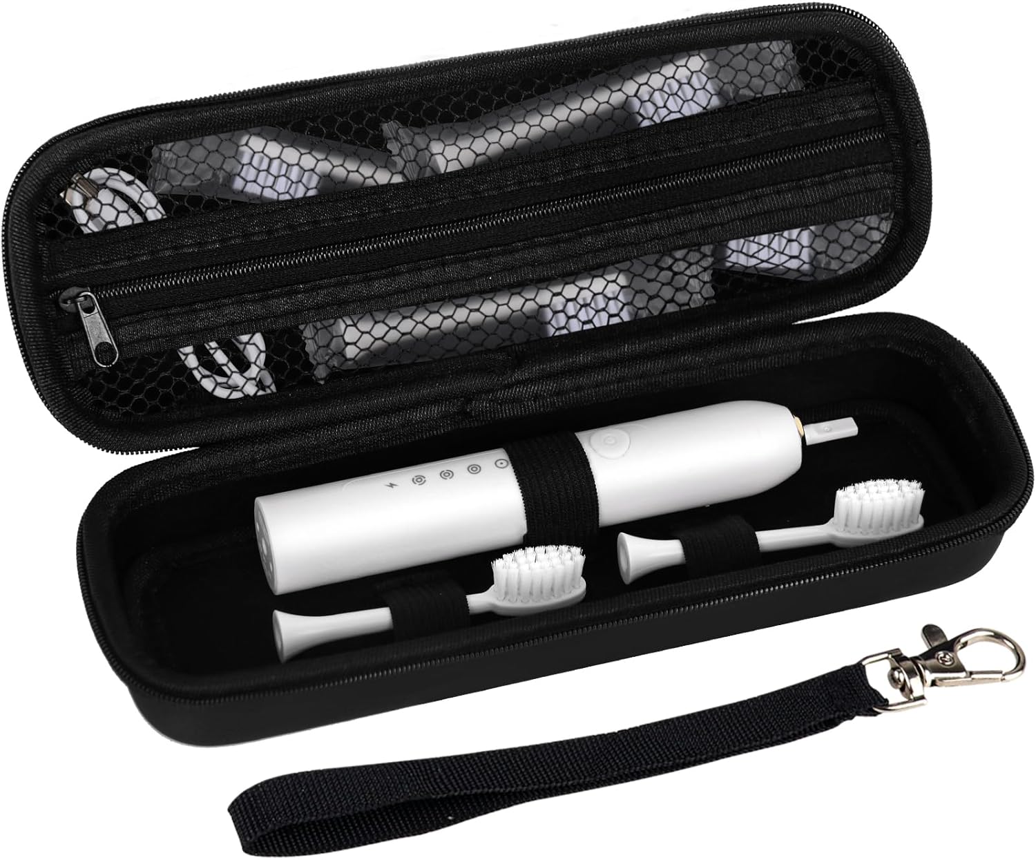 Hooqict Electric Toothbrush Travel Case for Oral-B Pro 1000, 2000, 3000, 3500, 1500 Travel Toothbrush Case Holder with Mesh Pocket Cover Protection, Protective Storage Bag Toothbrush Carrier