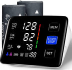 Blood Pressure Monitor, 9-17'' & 13-21'' Extra Large Blood Pressure Cuff Upper Arm, LED Color Backlit Screen Automatic Digital Blood Pressure Machine with USB Cable and 4 AAA Batteries