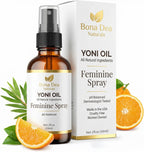Feminine Spray for Women – All Natural Yoni Oil Deodorant & Moisturizer, Organic Essential Oils, Chemical-Free Perineal Massage Oil for Pregnancy, Sensitive Vaginal Care | 2 oz Spray