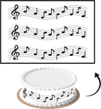3 pcs Music Cake Strips Edible birthday cake strips, cake side borders, Icing Sheets 2.7X11.8