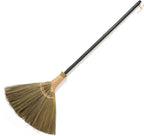 Vietnamese Broom 46.46inch Length - Brooms for Sweeping Indoor Outdoor - Black Long Wooden Handle Natural Soft Broom for Jumping, Weeding, Decoration