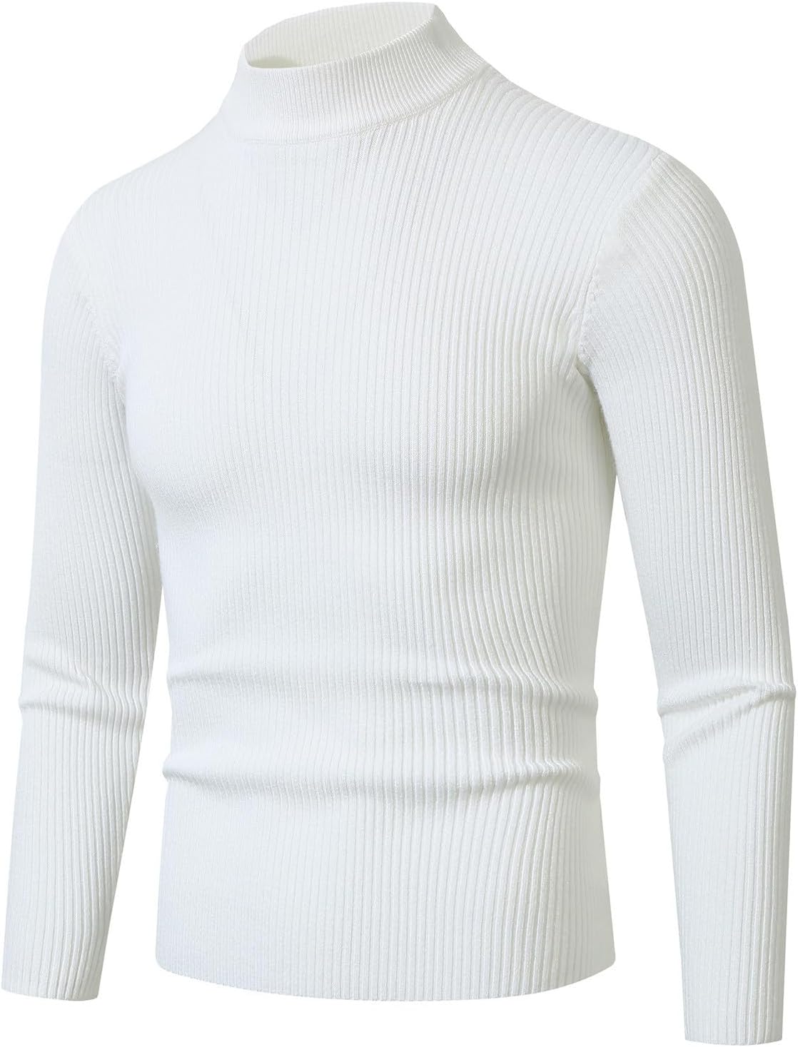 Muscularfit Mens Casual Pullover Fall Sweaters Slim Fit Long Sleeve Winter Thermal Sweater Lightweight Solid Knitted Sweaters
