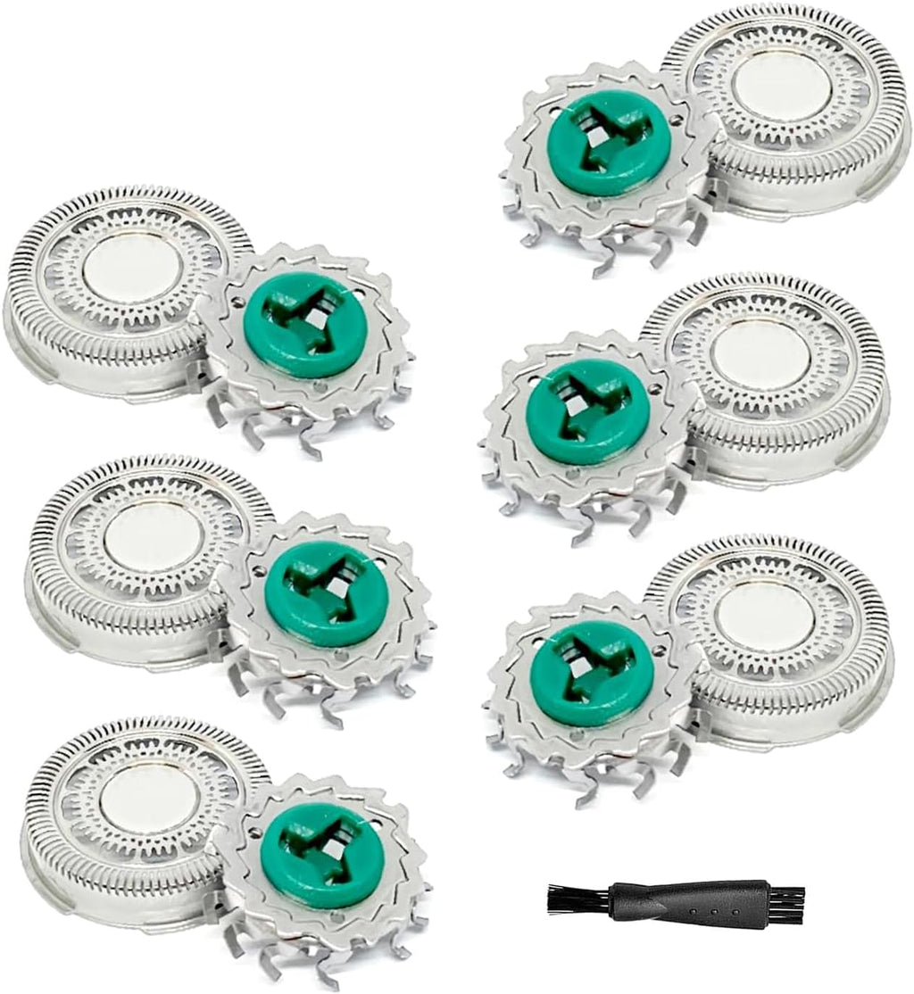 [6 Pack]SH60 Replacement Blades Series 6000 Compatible with Philips Norelco 6000 Replacement Heads,for Series 6000 Electric Shaver Razors Blade S6880/81 S6810/82 S6850/85 etc Model,With Cleaning Brush