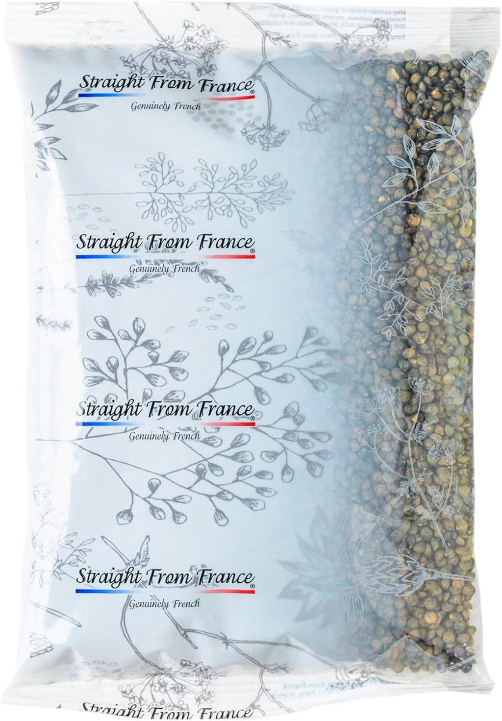 Straight from France Genuinely French, Non GMO Certified French Green Lentils, All Natural Dry Lentils, Rich in Plant Based Protein and Dietary Fibers 14.5 Oz