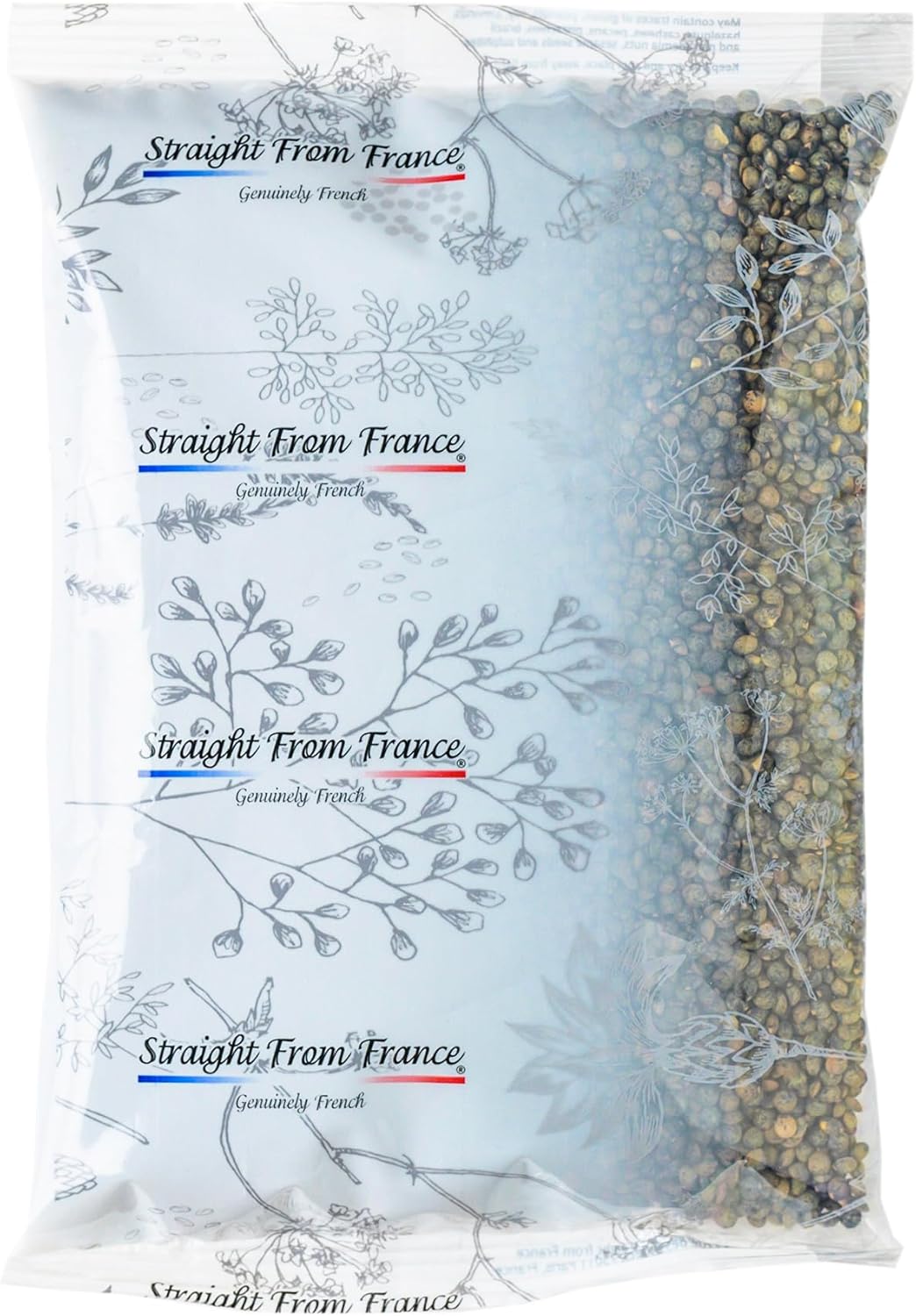 Straight from France Genuinely French, Non GMO Certified French Green Lentils, All Natural Dry Lentils, Rich in Plant Based Protein and Dietary Fibers 14.5 Oz