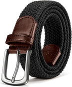 KEMISANT Men Belt-Stretch Woven Braided Belt For Gift Men Golf Casual Jeans Dresses with Nylon Canvas 1 3/8"