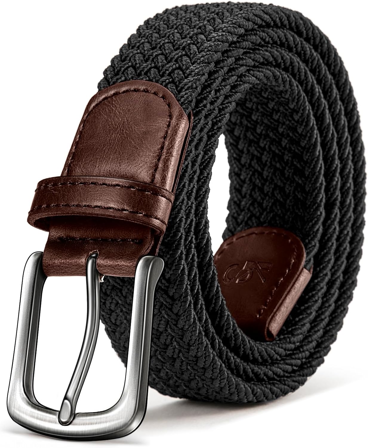 KEMISANT Men Belt-Stretch Woven Braided Belt For Gift Men Golf Casual Jeans Dresses with Nylon Canvas 1 3/8"