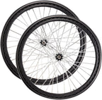 Set of 2 Wheelchair Rear Wheels Replacement 20 22 24 inch Wheelchair Assembly, Solid Tires Aluminum Hub with 12mm Bearings(60cm/24in)