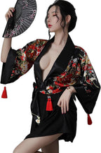 SINMIUANIME Women's Sexy Cosplay Japanese Kimono Traditional Style Yukata Printed Pajamas Costumes