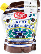 Clement Faugier Chestnut Spread From France 35.2 oz Chestnut Jam Pouch | Creme De Marron Chestnut Puree | Chestnut Paste French | Gourmet Chestnut Cream, Kosher | Produced For Gourmanity