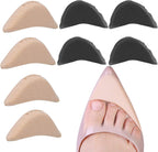 Toe Inserts for Shoes Too Big, 4 Pairs Shoe Inserts for Women Men, Foam Toe Filler, Shoe Fitters, Black and Beige