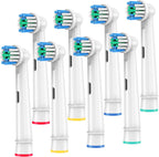 Replacement Toothbrush Heads Compatible with Oral B Braun,8 Pack Professional Electric Brush Heads for Oral B Replacement Heads Refill Pro 500/1000/1500/3000/3757/5000/7000/7500/8000