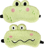 PERFECTSIGHT Sleep Eye Masks, Cute Sleep Eye Cover Lightweight Adjustable Eyeshade Mask Cover for Women Men Sleep Travel Nap, Crocodile Frog