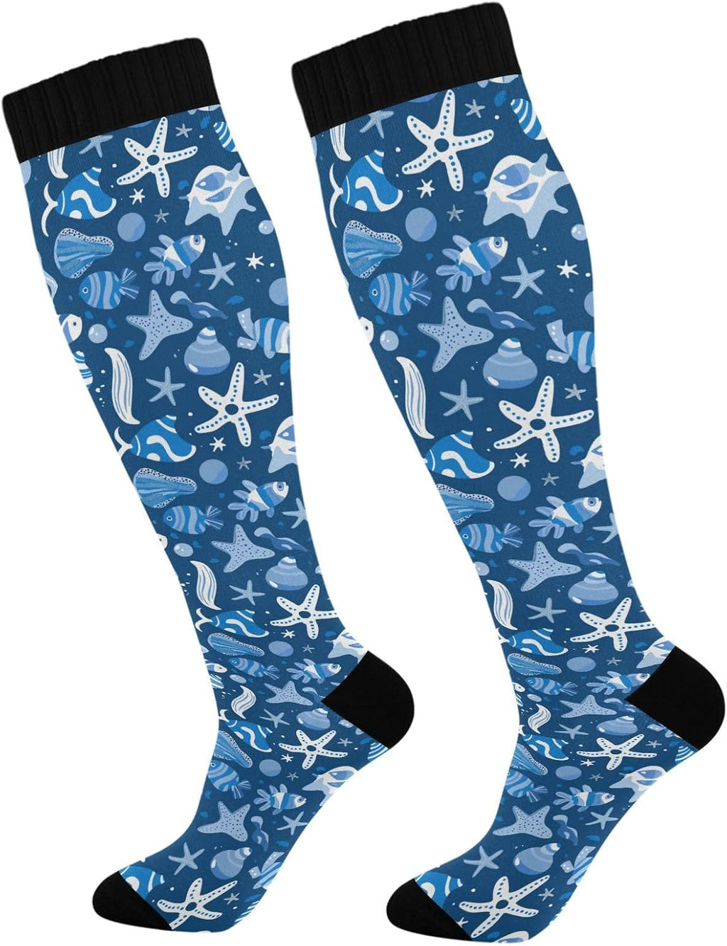 Compression Sock for Women Men Funny Support Knee High Socks Running,Nurses,Travel