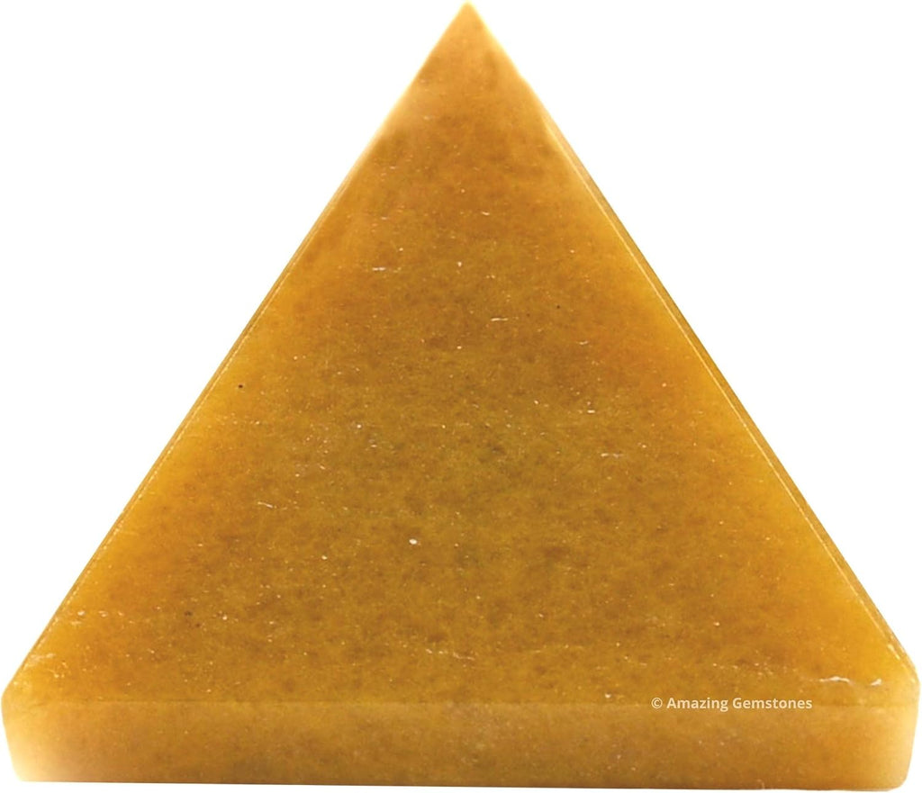Amazing Gemstone Yellow Jasper Pyramid Crystal Healing Stones - 1" Great Pyramid Figurine of Natural Stone Pyramid for Meditation, Reiki, Chakra Balancing and Crystal Pyramids Grid