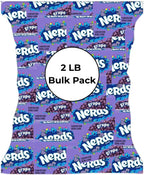 CandyKrave Nerds Mini Candy Bulk Grape Flavor - 2 lbs Pack Nerds Mini Boxes Stocking Stuffers – Delicious Individually Wrapped Hard Candy for Kids, Birthday Parties & other Occassions