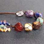 7 Chakra Handmade Crystal Window Car Hanging Ornaments Home Decoration Feng Shui Ornament Yoga Meditation Car Decoration Tumbled Palm Stones Mother's Day Decorations