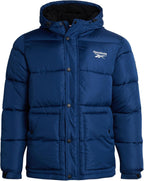 Reebok Mens Winter Jacket - Heavyweight Insulated Mens Winter Coat - Wind Water Resistant Quilted Puffer Jackets for Men