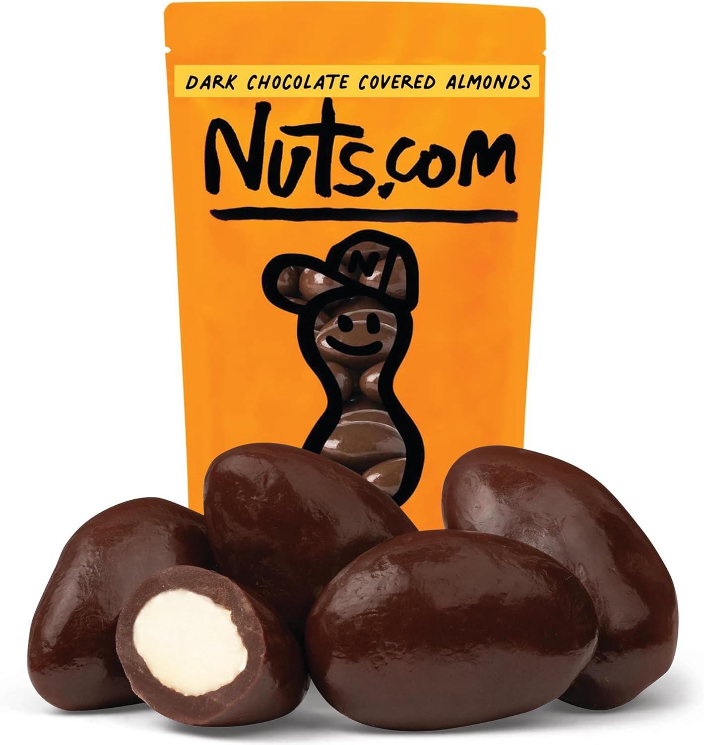 Nuts.com – Dark Chocolate Covered Almonds – 2 Pound Bag, Healthy Snack for Adults & Kids, Good Source of Protein, Fiber, Iron, Calcium, Potassium & Antioxidants – Kosher Pareve