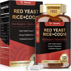Totaria Red Yeast Rice 2,000mg with CoQ10 Supplement - Citrinin Free Extract Red Yeast Rice Capsules with CoQ10 100 Plus Citrus Bergamot - Vegan Non-GMO