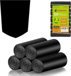 2.6 Gallon Trash Bag Biodegradable Black - Small Garbage Bags 2-3 Gallon For Bathroom Can Unscented Compostable 100 Count Mini Tiny Kitchen Office Car Waste Basket Liners Strong Thick Bulk Inwaysin