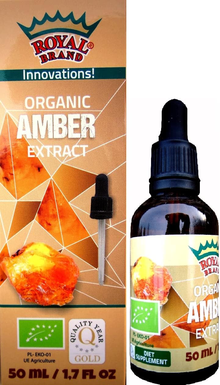 Brain and Memory Drops/Organic/BIO Liquid Baltic Amber Extract/Succinic Acid/Strengthens The Body and Brain / 50 ml / 1.7 fl. oz