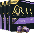 L'OR Espresso Capsules, 50 Count Profondo Lungo, Single-Serve Aluminum Coffee Capsules Compatible with the L'OR BARISTA System & *Nespresso Original Machines