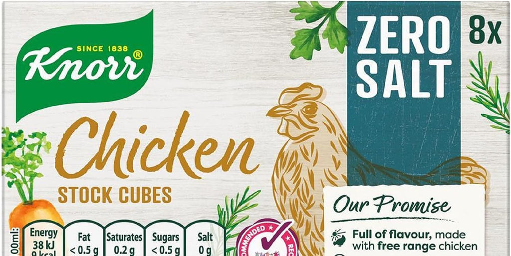 Knorr Zero Salt Chicken Stock Cubes 8x9g (0.31oz)