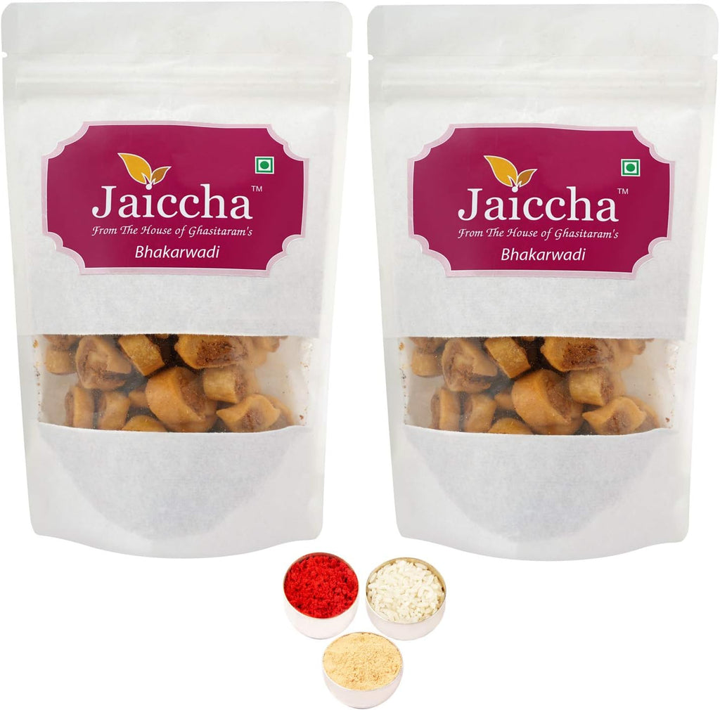 Jaiccha Ghasitaram Bhaidooj Gifts - Bhakar Wadi 400gms in White Paper Pouch