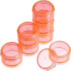 Portable Mini 7-Day Sealed Pill Organizer Case, Orange Travel Medication Storage Container with Compartments for Daily Vitamins and Supplements
