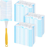 Duster Refills 60 Count Static Dust Removal Brush 180° Multi-Surface Bulk Electrostatic Microfiber, Heavy Duty Disposable Dusting Replacement Heads Compatible with Swiffer Duster Refills