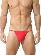 Mens Thongs Brief, Soft and Breathable Ice Silk Comfort G-String Underwear for Daily and Sports Wear