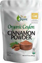 True Organic Pure Ceylon Cinnamon Powder, 1 lb, Premium Grade, Gluten Free, USDA & Kosher Certified, Organic Ground Cinnamon powder, Non-GMO, Ceylon Premium Quality