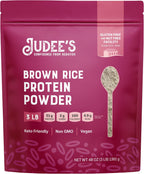 Judee's Gluten Free Brown Rice Protein Powder - Sprouted Rice Formula - Keto-Friendly Plant-Based Nutrition - Dairy & Soy-Free Shake Base - 3 lb, Unflavored, Pack of 1
