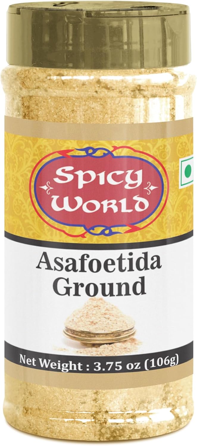 Asafoetida (Hing / Heeng) Ground Powder, 3.75 oz (106g) - All Natural & Non GMO - by Spicy World