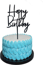 Happy birthday Cake Topper Birthday Party - Happy Birthday Party Decoration（black）