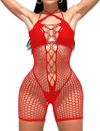 Sexy Lingerie for Women Naughty Fishnet Lingerie Set Bodysuit Outfits Erotic Sheer Mesh Teddies