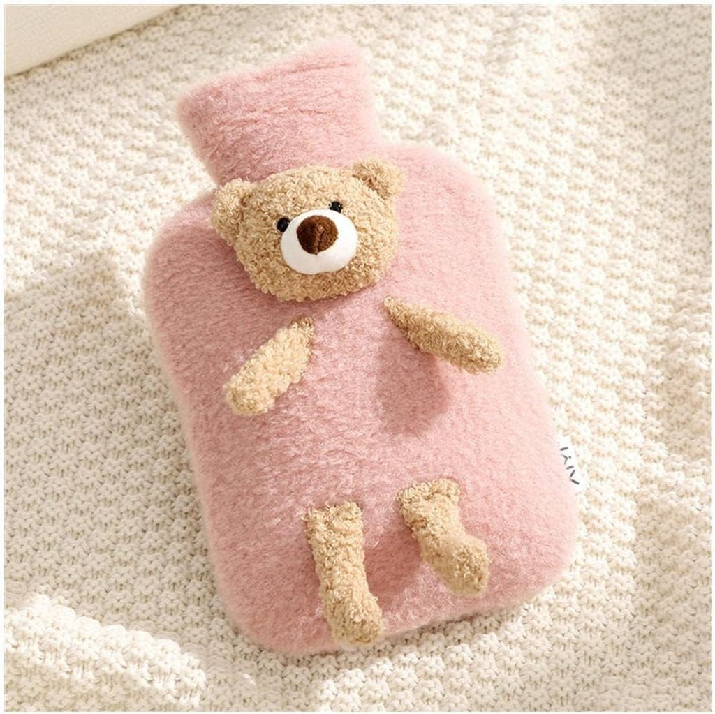 Reusable Portable Winter Hot Water Bottle, PVC Material Water Injection Hot Water Bag, Recyclable Hand Warmer, Cute Plush Hot Pack Portable
