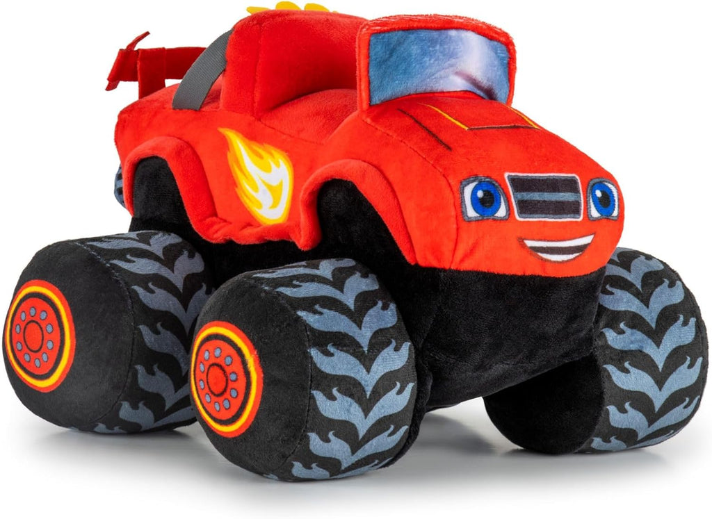 Jay Franco Monster Truck Plush Pillow Buddy - Soft Plushie Stuffed Pillow, Red - Blaze