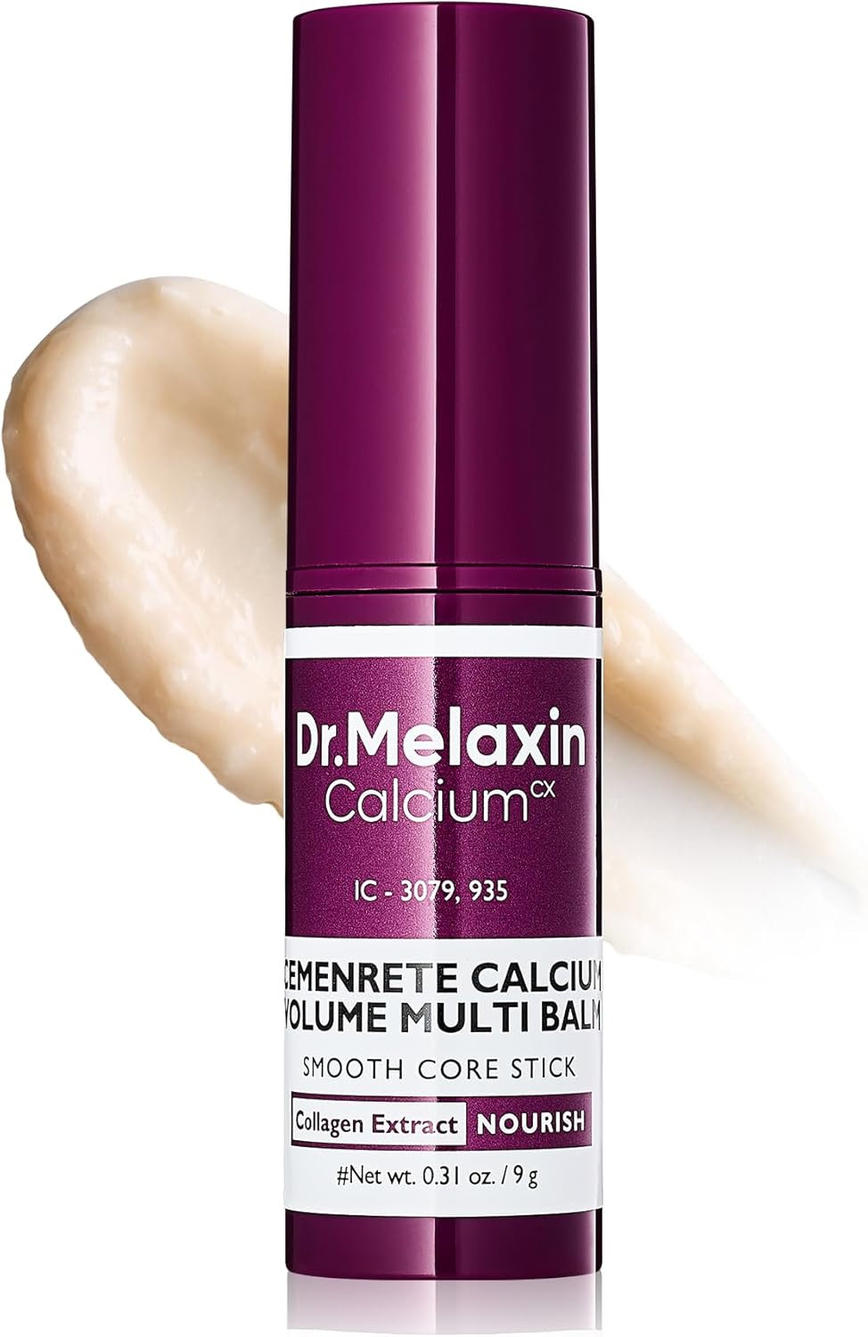 Dr.Melaxin Calcium Multi Balm Stick, Collagen & Elastin Wrinkle Stick, All-in-One Hydrating Balm, Eye & Neck Balm, Makeup Base & Face Moisture Balm, Korean Skincare, 0.31 oz