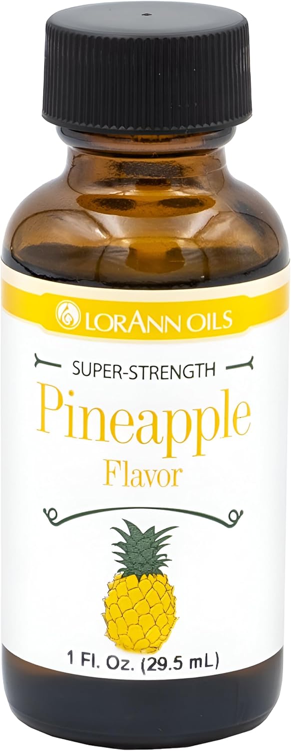 LorAnn Oils Super Strength Flavoring - Used For Candy Making, Flavoring Extracts, Baking, Hard Candy, and Flavor Oils - Bold, Natural Flavors 4X Stronger Than Extracts - Pineapple, 1 fl oz